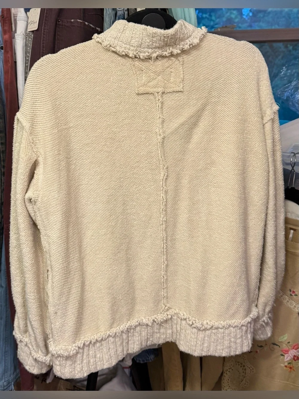 NWOT Free People We The Free Cute In This Cardi - Tea Ivory Cream - XS
